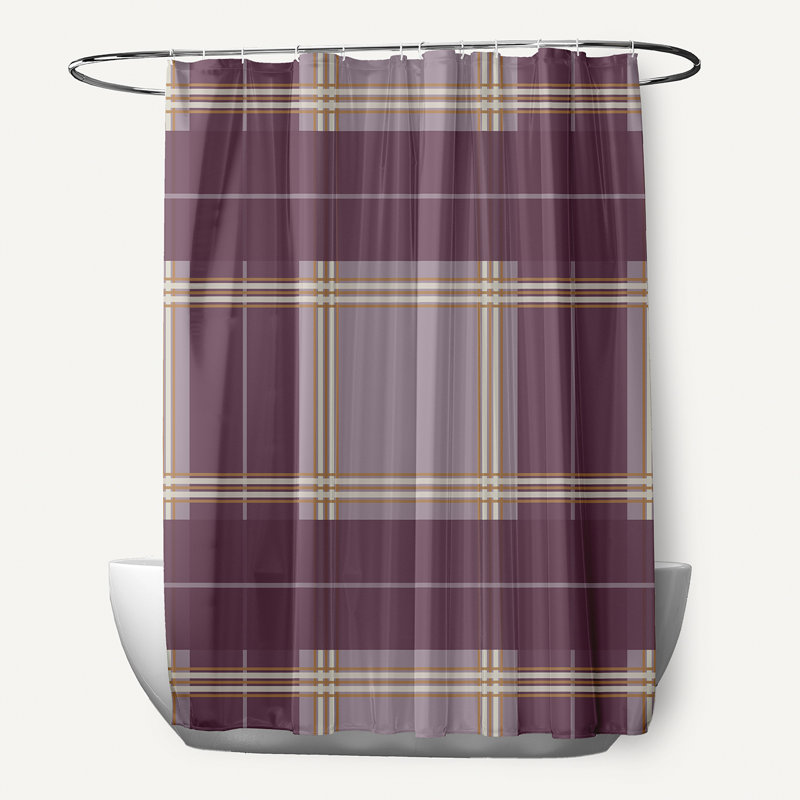 Rideau de douche simple Jaylee, Mauve