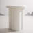 White Faux Marble End Table With A Unique Base, Suitable For The Living Room
