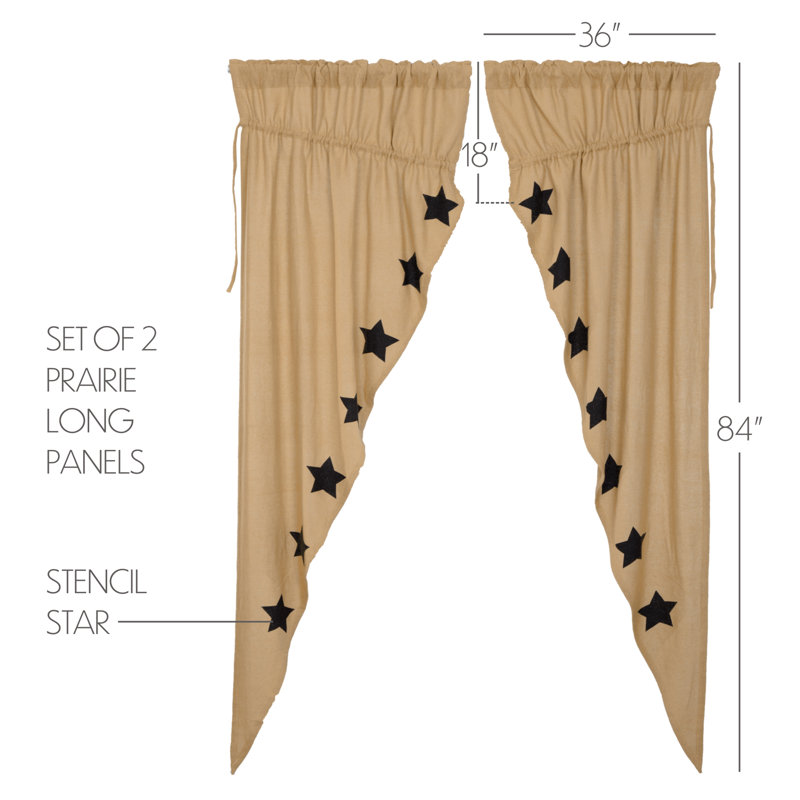Paire de rideaux semi-transparents avec passe-tringle Mulley, Noir