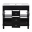 Meuble-lavabo de 36 po sans lavabo supérieur, armoire seulement, armoire de rangement de salle de bain avec 2 portes à fermeture douce et 2 tiroirs-110447423
