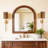 Boho Jute Rope Cylinder Wall Sconce with Brass Finish  Scalloped Edge Rustic Wall Lighting