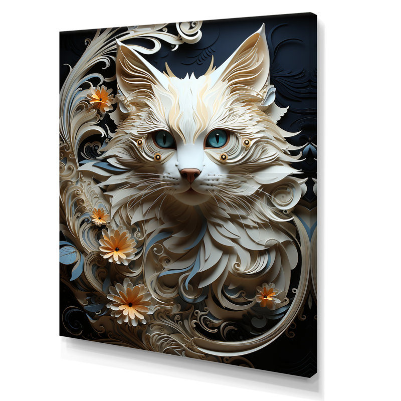 «Balinese Beauty Cat», reproduction d'art mural, H 20 po x l 12 po x P 1 po, Toile tendue