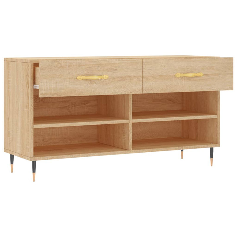 Mikesh Upholstered Bench, Sonoma Oak