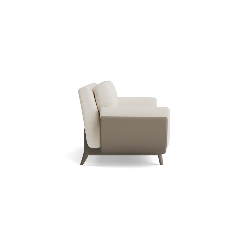 Regatta 100 Sofa, Boucle - Cream/Greenwich Leather - Pewter, Driftwood