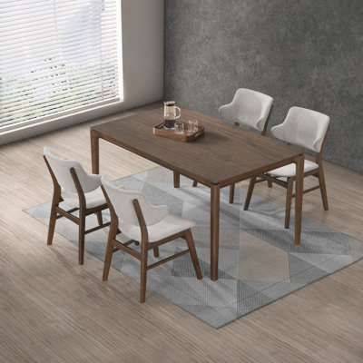 Capri 5-Piece Modern Dining Room Set With Curved Back Chairs