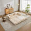 Canapé-lit convertible avec structure de forme fixe, sans assemblage requis, tissu chenille, pour le salon et la chambre à coucher, beige-564637137