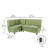Kid Comfort Collective Modular L-Shaped Seating, 3-Piece Set - Fern Green-124164519