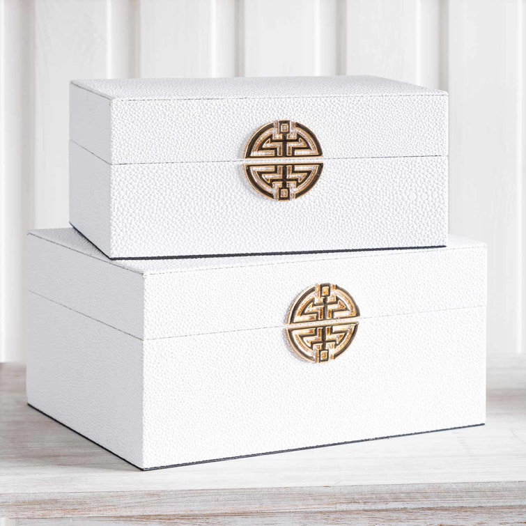 Faux Leather Jewelry Boxes, Modern Design Decoration Storage Boxes Set