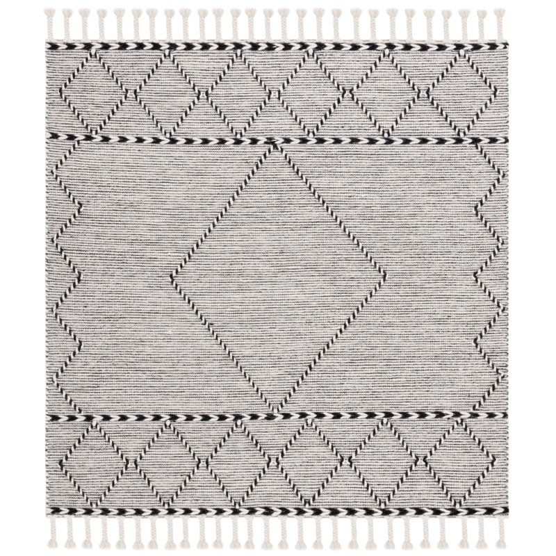 Dessiree Hand Woven Wool And Cotton Rug, Square 6'
