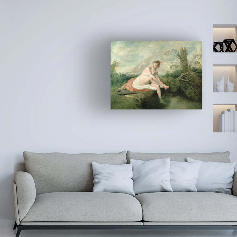 Art sur toile de Jean Antoine Watteau, H 14 po x l 19 po