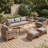 7 Pieces Outdoor Patio Conversation Set-1299540880