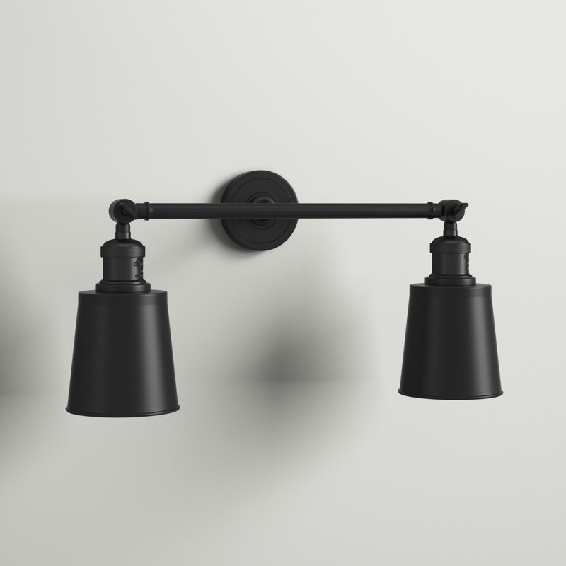 Lavender Hill 2 - Light Dimmable Vanity Light, 60 Watt Vintage Incandescent Bulb, Matte Black