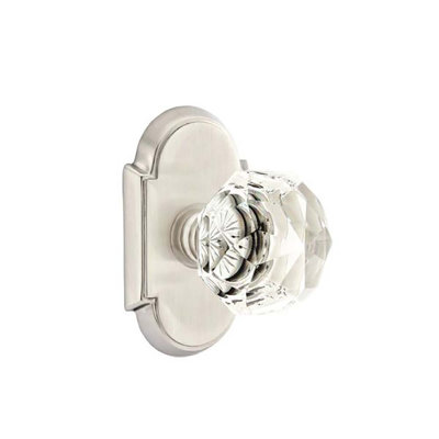 Ensemble de boutons de passage Emtek avec rosette et bouton en verre n ° 8