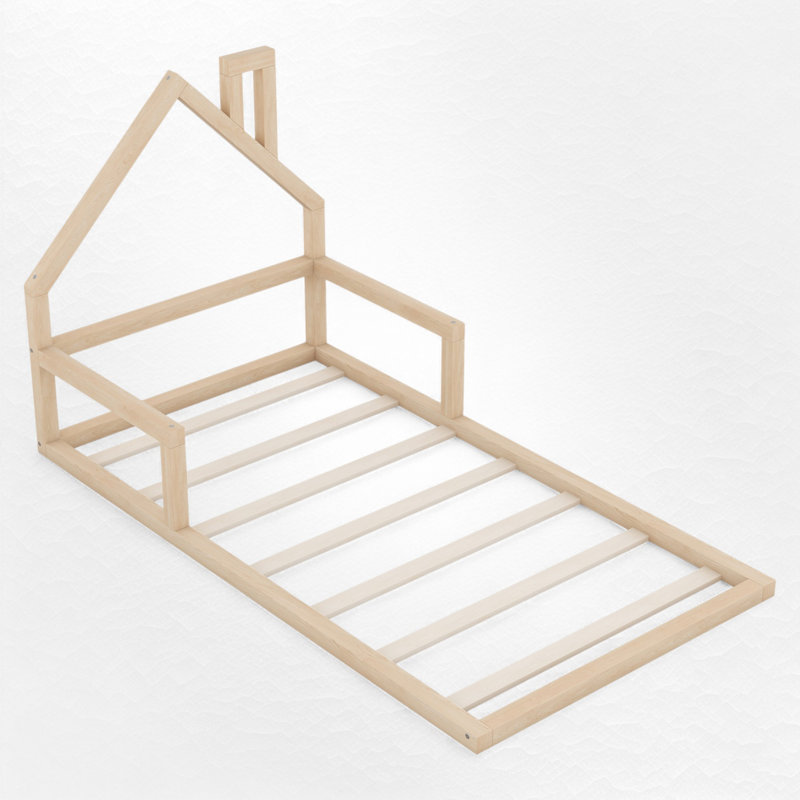 Lit plateforme Wood, Simple, Naturel