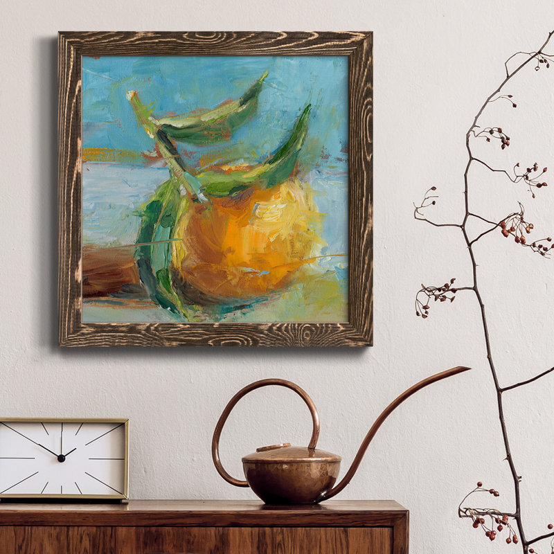Impressionist Fruit Study III - Art mural encadré sur toile, H 35,5 po x l 35,5 po x P 1,5 po, Noyer