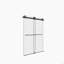 Porte de douche coulissante double sans cadre, verre trempé clair de 5/16 po (8 mm), couche épaisse facile à nettoyer-117354411