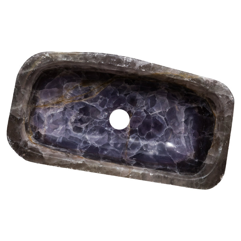 Belfry Bathroom Aveline 730mm L x 520mm W Purple Stone Oval Sink