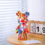 Statue d'ours en résine, sculpture animale style graffiti, pour la décoration de la maison ou du bureau, design abstrait, cadeau d'anniversaire ou autre (Graffiti)