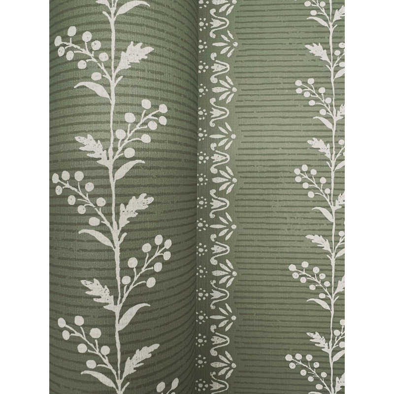 Papier peint Everleigh, Vert