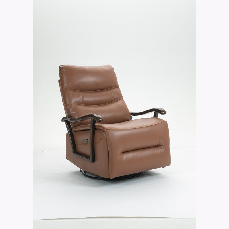 Fauteuil oscillant pivotant berçant inclinable électrique, Orange