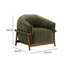 Fauteuil d'appoint en chenille recyclé Piedmont Olive-115250809
