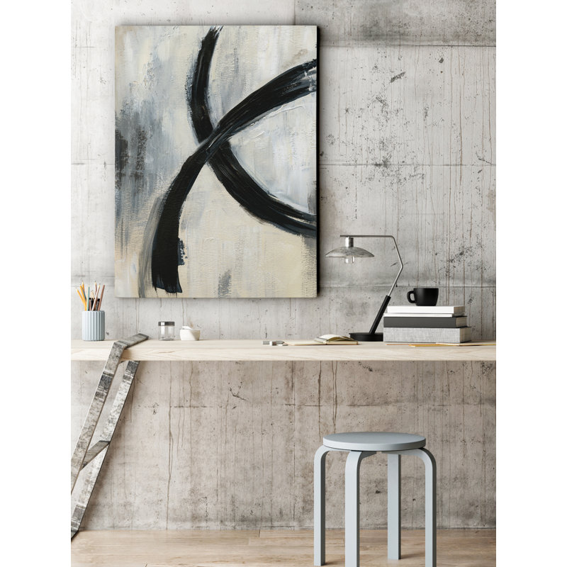 « abstract rings i », impression sur toile tendue, H 30 po x l 40 po x P 1,5 po