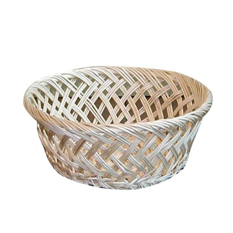 Panier en saule à tissage ouvert, H 3 po x l 10 po x P 10 po, Naturel / naturel