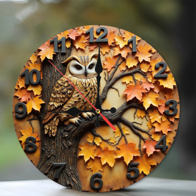 Horloge murale 10 po MDF avec mouvement à quartz silencieux et crochet