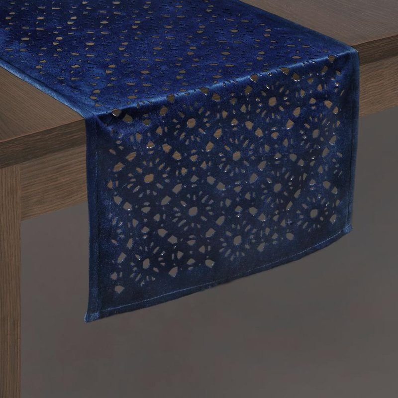 Solid Colour Table Runner, 33cm W x 140cm L, Navy Blue