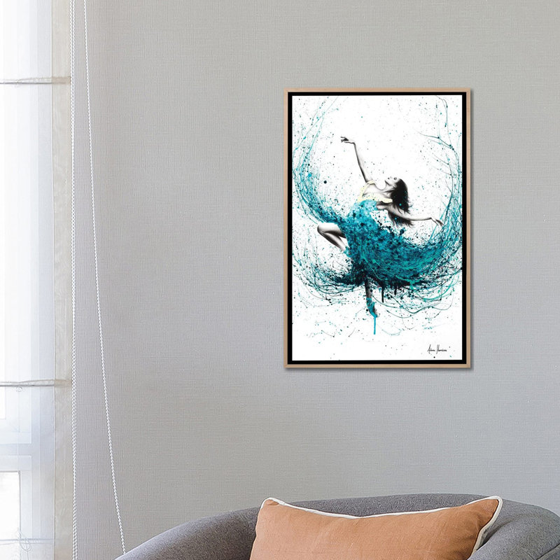 Print on Canvas, 66.04cm H x 45.72cm W x 3.81cm D, Oak Floater Framed