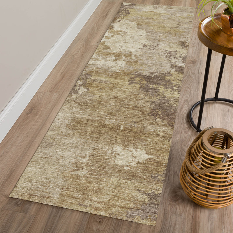 Machine Washable Indoor/Outdoor Earleville ACN2367 Abstract Rug, Runner 2'3" x 7'6"
