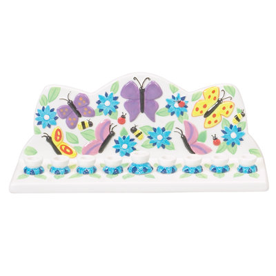 Menorah papillon et céramique