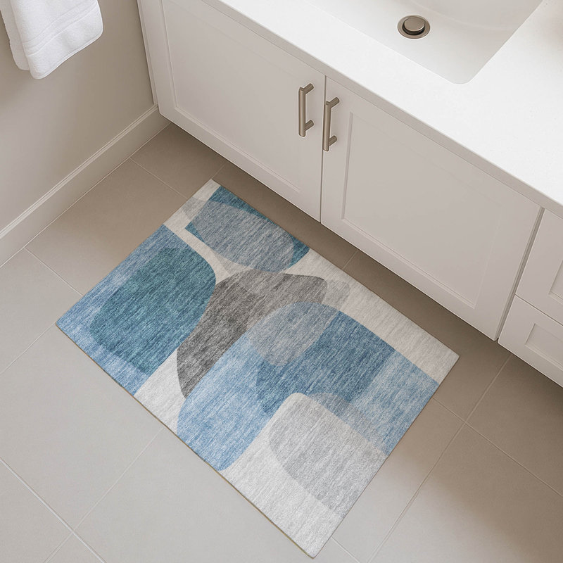 Tapis de qualité supérieure lavable à la machine Mayfield AMF2121, En jean, 1 pi 8 po x 2 pi 6 po