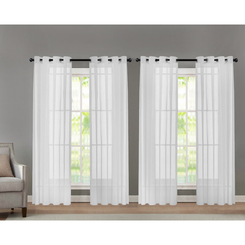 Krenzke Sheer Curtain, White