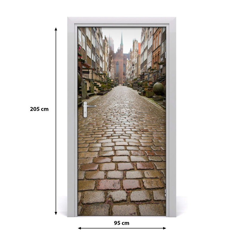 Gdansk Poland Door Decal, 205cm H x 95cm W