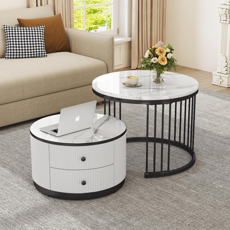 Adio Coffee Table with Storage, Black