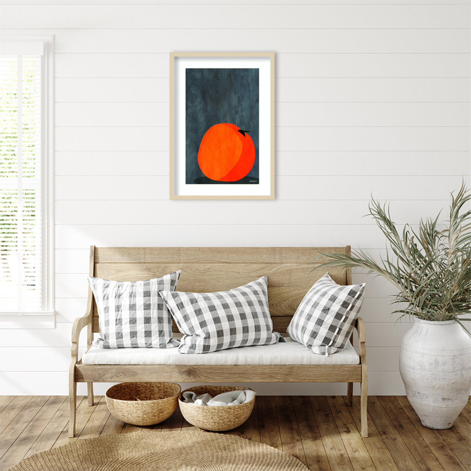 Calmly Sleeping Apple Print, Brown, 31" H x 22" W