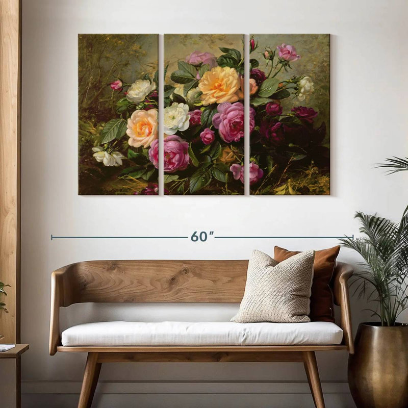 Roses à part entière, H 32 po x l 50 po