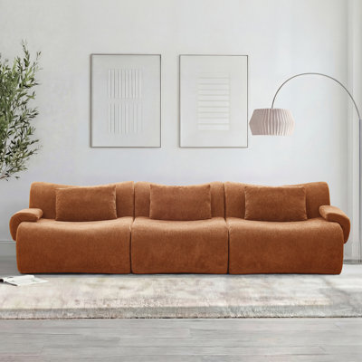 Welliver 111.02'' Upholstered Modular Compression Sofa 