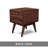 Solid Acacia Wood Nightstand, Bedside Table with Drawer & Open Shelf, Mid-Century Art Deco Accent Piece, Scratch & Water-Resistant-1165650629
