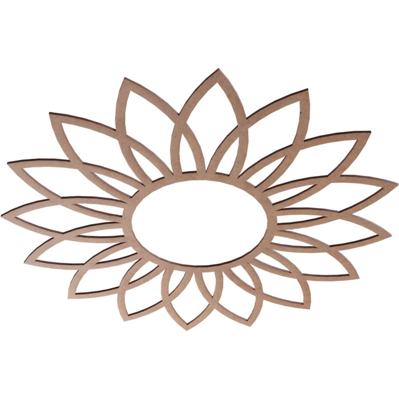 Médaillon de plafond 28 "x 28" x P 9 3/4 "x P 3/8" Daisy, H 36 po x l 36 po x P 0,38 po