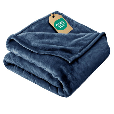 Cgk Linens Soft 300gsm Fleece Blanket - Luxury Throw Blanket - Lightweight for Couch, Bed, Chair - Thick, Warm and Breathable - All Season Cozy Fuzzy, Anti-Static Microplush Bedding