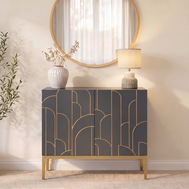Heathfield Sideboard, 77 cm H x 90 cm W x 40 cm D, Smoke Grey