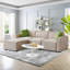 Canapé modulaire réversible avec repose-pieds et repose-pieds de 102 po de largeur 102 po-2137874765-2137874767