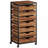 7-Drawer Storage Dresser with Wheels, Industrial Wood Chest Organizer, Mobile Cabinet for Office and Home