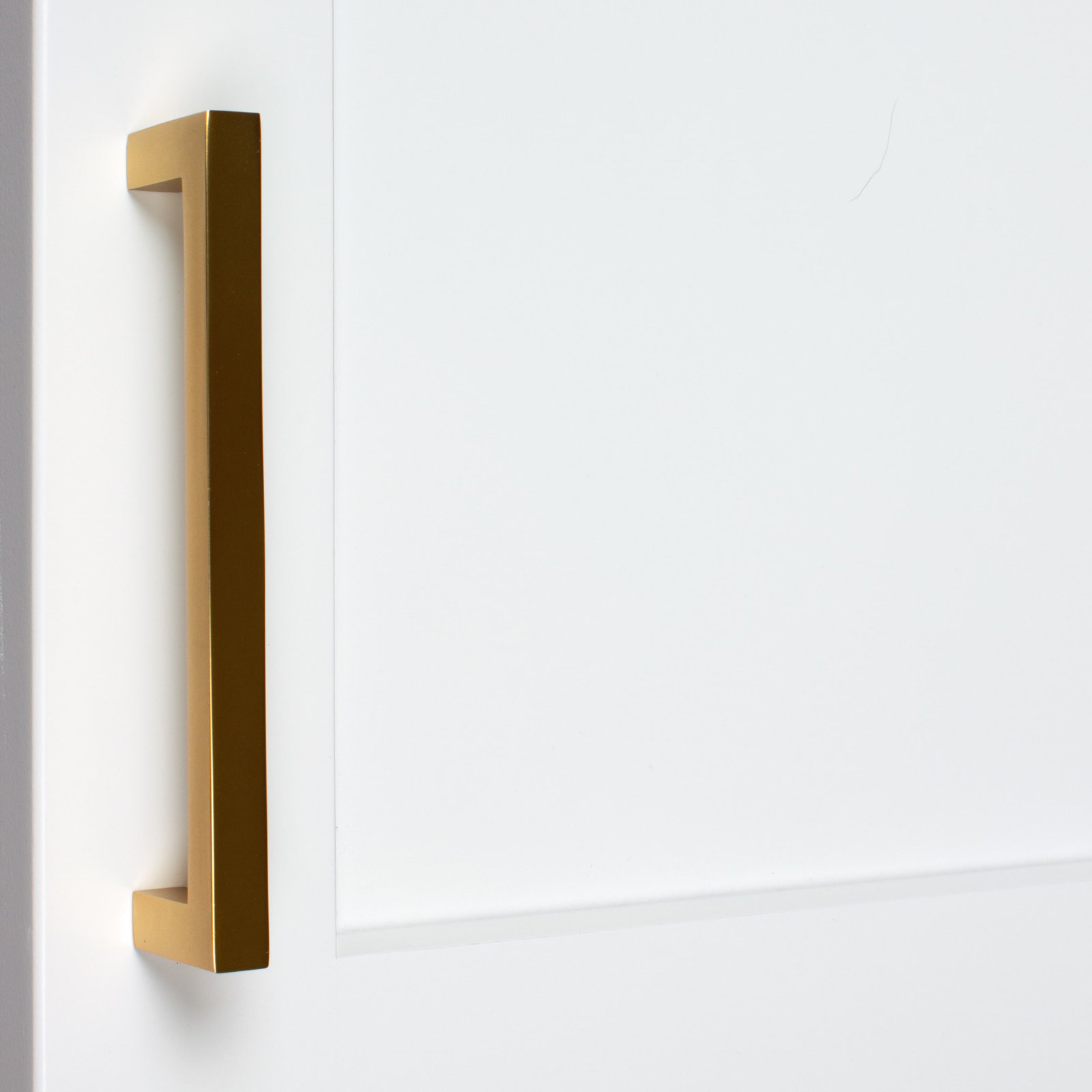 Kingston Solid Square Bar Cabinet Pull, Brass Gold, 6 5/16"