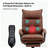 Luxurious Brown Leather Office Recliner Chair With Footrest - Adjustable For Home Office Relaxation-1804620551