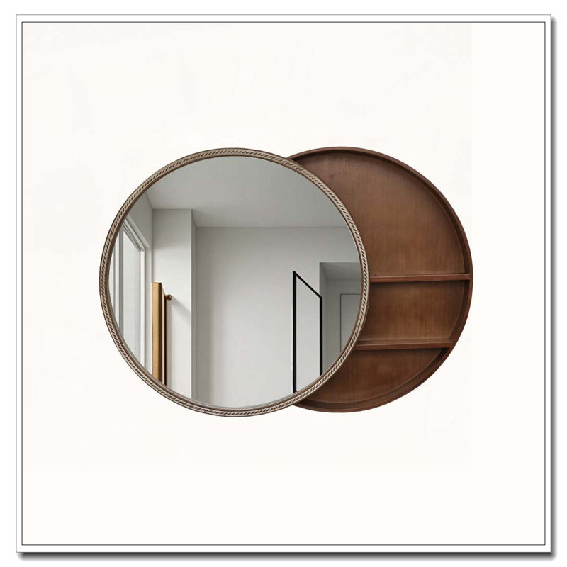 Miroir mural coulissant 23,62 "avec tablettes de rangement