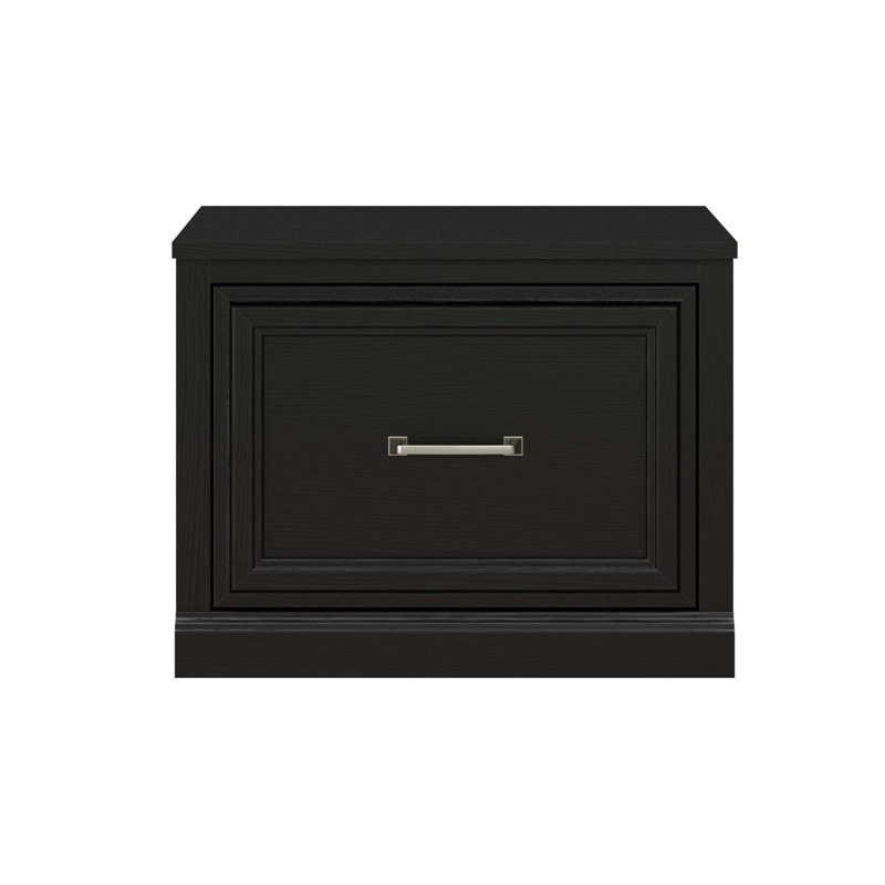 Kierra Storage Bench, Black Suede Oak