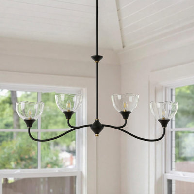 4-Light Linear Dimmable Chandelier
